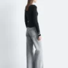 Studded Wide-Leg Jeans