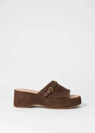 Suede Platform Mules