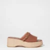 Suede Platform Mules