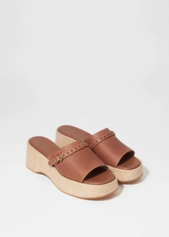 Suede Platform Mules