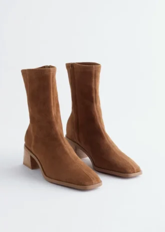 Suede Sock Boots