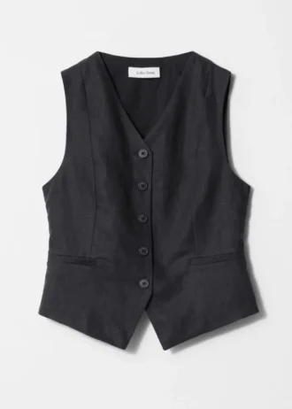 Tailored Linen Vest