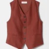 Tailored Linen Vest