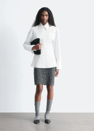 Tapered Tie-Belt Shirt