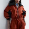 Technical Drawstring Midi Dress