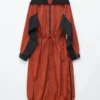 Technical Drawstring Midi Dress