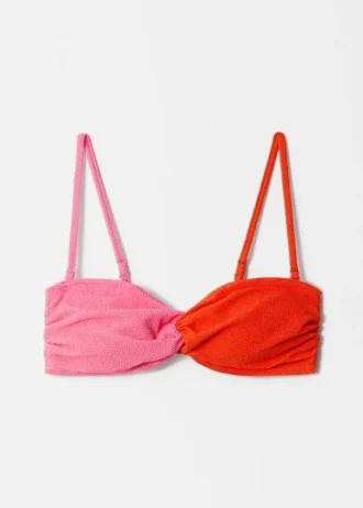 Textured Bandeau Bikini Top