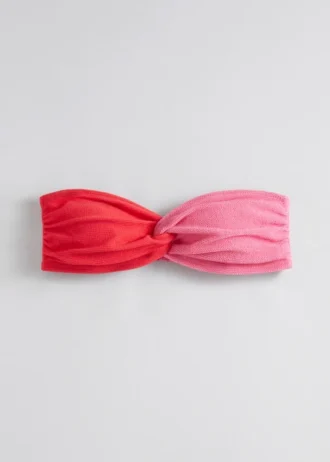 Textured Bandeau Bikini Top