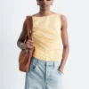 Textured Boatneck Top
