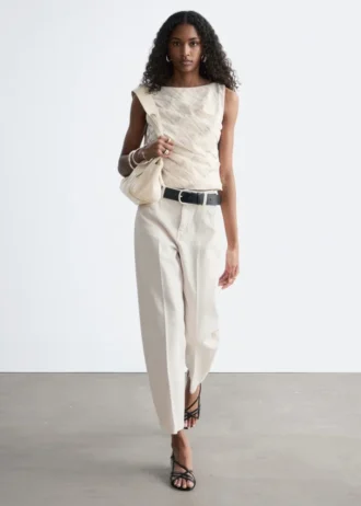 Textured Boatneck Top