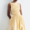 Gathered Midi Skirt