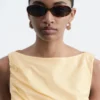 Textured Boatneck Top