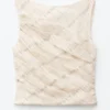 Textured Boatneck Top