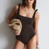 Textured Bow Tie Swimsuit