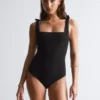 Textured Bow Tie Swimsuit