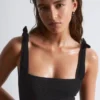 Textured Bow Tie Swimsuit