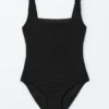 Textured Bow Tie Swimsuit