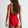 Textured Bow Tie Swimsuit