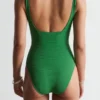 Textured Bow Tie Swimsuit