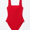 Textured Bow Tie Swimsuit