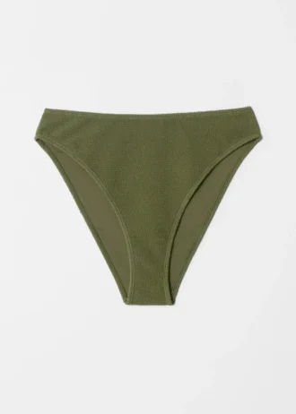 Textured High-Waist Bikini Briefs