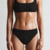 Textured Square-Neck Bikini Top