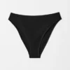 Textured High-Waist Bikini Briefs