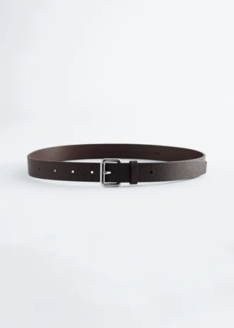 Textured Leather Belt