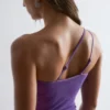 Textured One-Shoulder Swimsuit