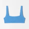 Textured Square-Neck Bikini Top