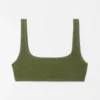 Textured Square-Neck Bikini Top