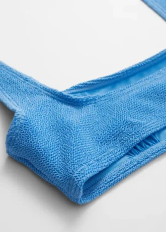 Textured Square-Neck Bikini Top