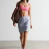 Textured Square-Neck Bikini Top