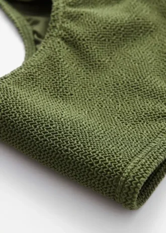 Textured Square-Neck Bikini Top