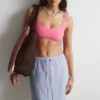 Textured Square-Neck Bikini Top