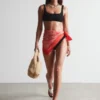 Textured Square-Neck Bikini Top