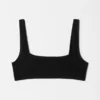 Textured Square-Neck Bikini Top
