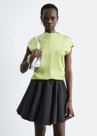 Textured Viscose Sleeveless Top