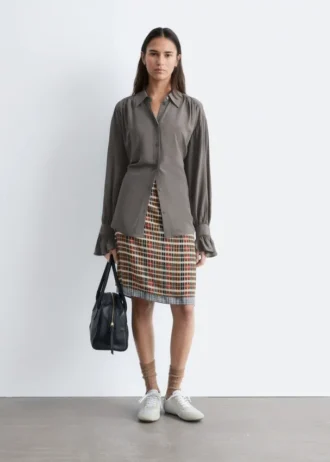 Tie-Back Gathered Blouse