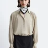 Tie-Back Gathered Blouse