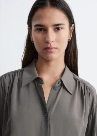 Tie-Back Gathered Blouse