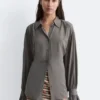 Tie-Back Gathered Blouse