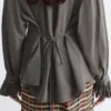 Tie-Back Gathered Blouse