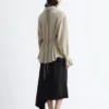 Tie-Back Gathered Blouse