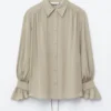 Tie-Back Gathered Blouse
