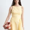 Tie-Back Midi Dress
