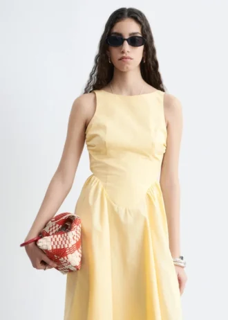 Tie-Back Midi Dress