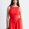 Tie-Back Midi Dress