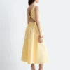 Tie-Back Midi Dress