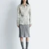 Tie-Belt Crêpe Shirt